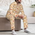 thumbnail image 6 of KLL Autumn Mushrooms Sleepwear Mens Flannel Pajamas,Long Cotton Pj Set, 6 of 7
