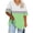 Green, variant on Staron Summer T-Shirts for Women Plus Size Oversized V-Neck Short Sleeve Casual Loose Basic Solid Top, Purple 5XL