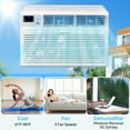 thumbnail image 3 of Ktaxon Smart 10000 BTU Through the Wall Air Conditioner with Remote & App Control, Energy Saving Wall AC Unit with Timer for Bedroom, Living Room, Apartment, Dorm up to 450 Square Feet, 115V/60Hz, 3 of 12