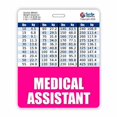 thumbnail image 2 of Medical Assistant Badge Buddy Horizontal wHeight & Weight conversion charts (Oversized, Pink), 2 of 4