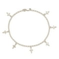 thumbnail image 5 of Sterling Silver Anklet 9 inch mm in Cross, 5 of 6