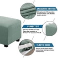 thumbnail image 3 of Ottoman Cover Slipcover Rectangle Fit Length 29"-34" Footrest Sofa Slipcovers Stool Cover Footstool Protector Covers Sage, 3 of 14