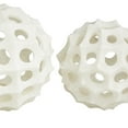 thumbnail image 4 of DecMode Cream 5" Abstract Decorative Ball Polystone Orbs & Vase Filler (2 Count), 4 of 7