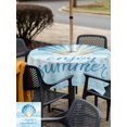 thumbnail image 5 of Outdoor Tablecloth with Umbrella Hole for Patio/Picnic/Party/Camping, Summer Marine Shell Waterproof Table Cloth Square Cover Washable, Watercolor Ocean Shell Ombre Blue (60"x 60"), 5 of 8