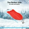 thumbnail image 2 of Superio 48" Booster Snow Sled for Kids and Adults (Red), 2 of 6
