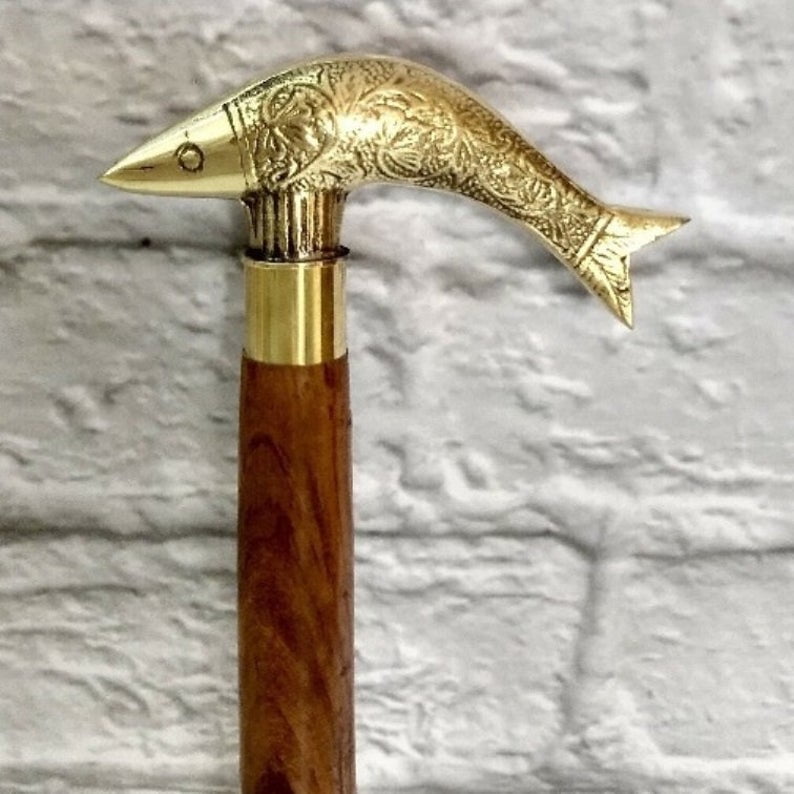 Brass Parrot Handle Antique Victorian Walking Cane Handmade Wooden Stick Gift Brass Parrot Handle Antique Victorian Walking Cane Handmade Wooden Stick Gift