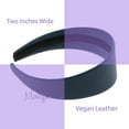 thumbnail image 4 of Motique Accessories 2 inch Wide Leather like Headband Solid Hair Band for Women and Girls - Dark Teal, 4 of 4