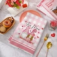 thumbnail image 4 of Valentine''s Day Kitchen Towel Pink Romantic Truck Love Gnome Dish Towel Buffalo Plaids Sweet Hand Drying Tea Towel for Wedding Anniversary Cooking Baking, 18 x 26 Inch, Set of 4, 4 of 6