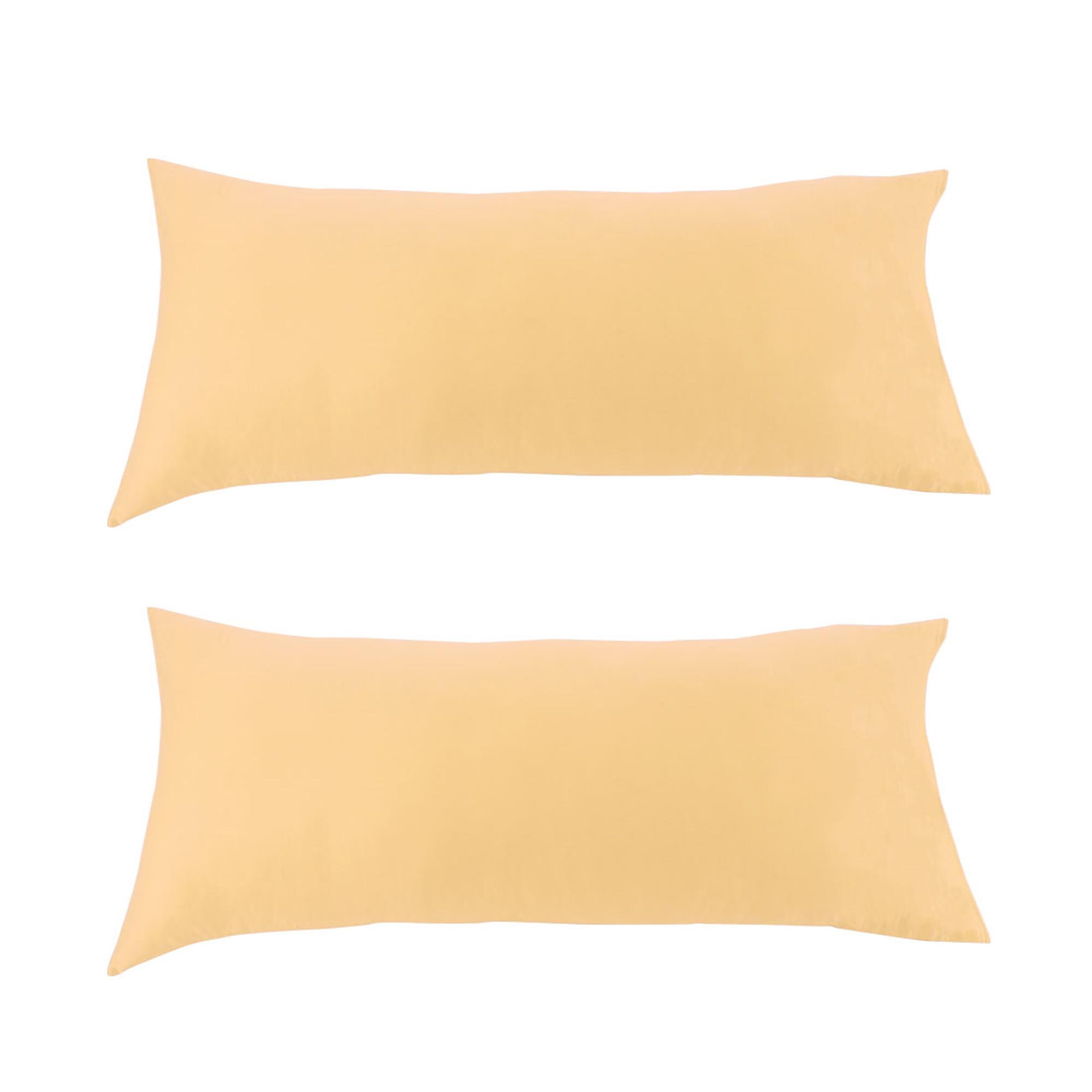 Unique Bargains Egyptian Cotton Body Pillow Case Cover Set of 2, 20" x