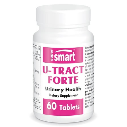 SuperSmart - U-Tract Forte - with Cranberry, D-Mannose, Dandelion | Non-GMO & Gluten Free - 60 Tablets