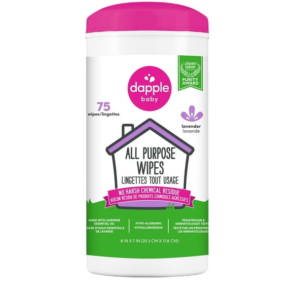 Dapple® All Purpose Cleaning Wipes, Lavender, 75ct