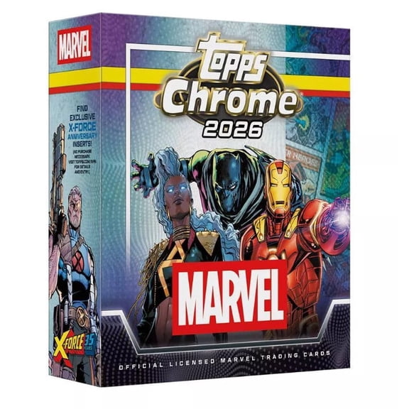 2026 Topps Chrome Marvel Comics Trading Card Mega Box