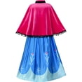 thumbnail image 3 of Princess Dress Anna Costume Dress Up Cosplay Cloak Snowflake 5, 3 of 9