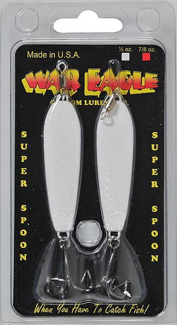 (4 pack) War Eagle Jiggin Spoon Fishing Jig 7/8, Nickel
