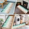 thumbnail image 5 of Green Ombre Coastal 2'x6' Runner Rugs for Hallway Kitchen Bedside Non Slip, Sea Nautical Summer Beach Starfish Coral Entryway Rug Runners with Rubber Backing, Long Carpet Runner for Laundry Room, 5 of 8