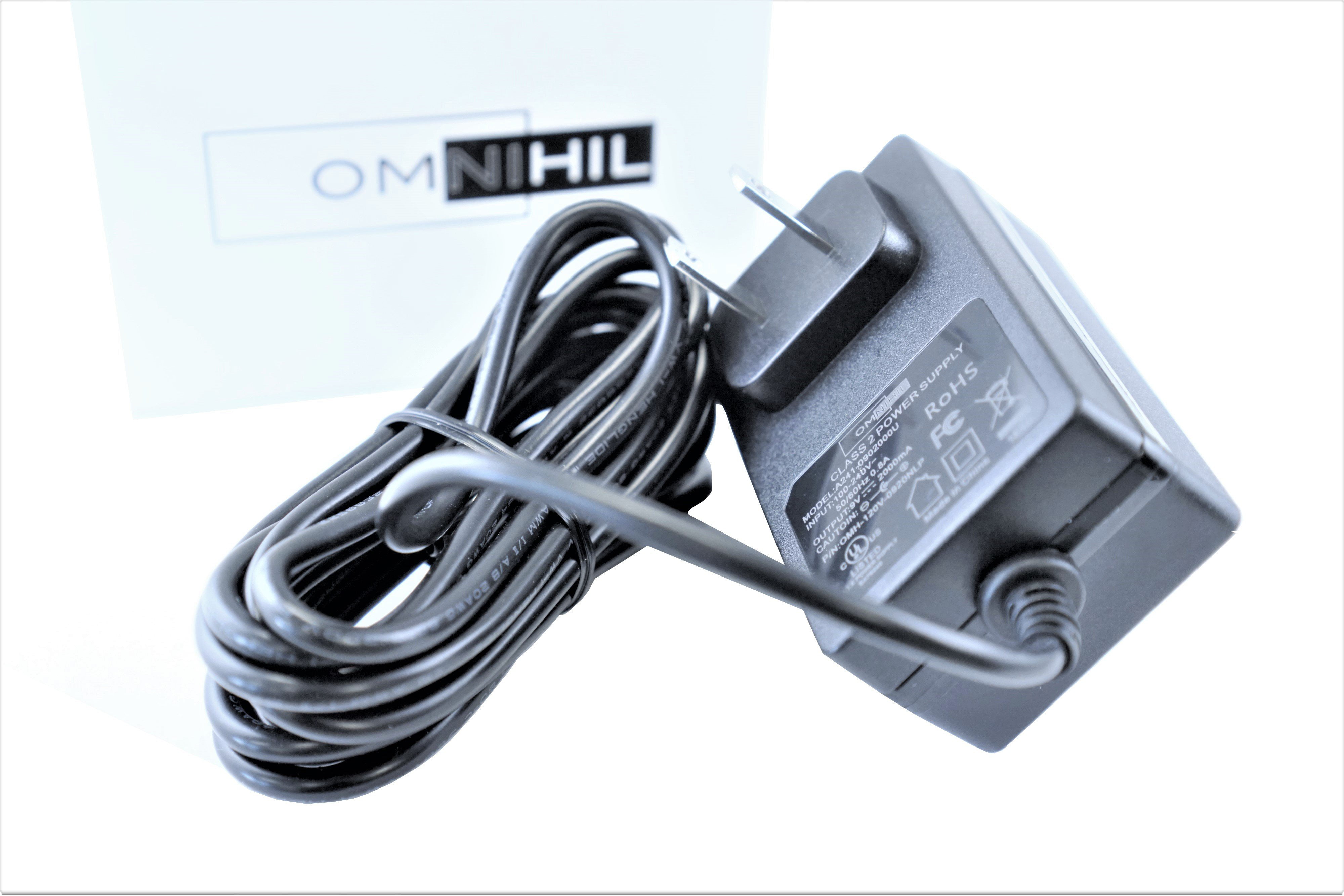 UL Listed] Omnihil Feet AC Power Cord Compatible with Western Digital 8TB  EASYSTORE External HDD (WDBCKA0080HBK-NESN)