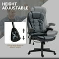thumbnail image 6 of Homiyad Massage Office Chair, Heated Reclining Computer Chair with 6 Vibration Points, Armrest and Remote, Black, 6 of 9