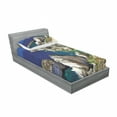 thumbnail image 3 of Ambesonne Nature Fitted Sheet & Pillow Sham Set, Ocean Summer Seascape, Queen, Navy Beige, 3 of 3