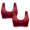 Wine, variant on ZZwxWA 2pcs Bra for Older Women Front Closure 5d Shaping Push Up Seamless No Trace Beauty Back Sports Comfy Bra