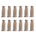 thumbnail image 4 of 12 bolsas de arpillera para vino, bolsas de regalo para botellas de vino, bolsas de vino para fiestas. Beige, 4 of 9