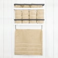 thumbnail image 2 of American Soft Linen Luxury Turkish Hand Towel Set, 100% Cotton 4 Piece Hand Face Towels for Bathroom and Kitchen, Beige, 2 of 9