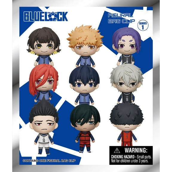 1PC BLUE LOCK Officially Licensed 3D Anime Character Mystery Bulk Bag Clip Keychain Keyring Random One