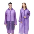thumbnail image 4 of HLONK Ponchos de Pluie pour Adultes Réutilisables 2 Pcs Imperméables d'Urgence pour Femmes Hommes avec Capuche et Cordon, 4 of 8