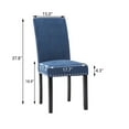 thumbnail image 4 of Fabric Upholstered Dining Chair with Silver Nailhead Trim in Blue, Set of 2, 4 of 11