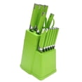 thumbnail image 2 of 13 Pcs Kitchen Knife Set with Block, Stainless Steel Sharp Blades, Non-Slip Handle, Multi-Color Knife Set with Scissors for Home Kitchen Green, 2 of 4