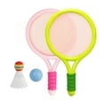 thumbnail image 4 of Raqueta de tenis de bádminton para niños perfecl con pelota y volante verde y rosa, 4 of 8