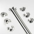 thumbnail image 5 of Closet Rod End Supports U Shaped Flange Rod Holder with Screws for Wardrobe Bracket Shower Curtain Rod, C, 5 of 6