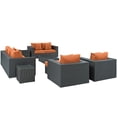 thumbnail image 6 of Sojourn 9 Piece Outdoor Patio Sunbrella Sectional Set EEI-1881, 6 of 12