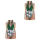 thumbnail image 3 of Traje de baño acolchado Sonducket sin mangas verde + Flor blanca S, 3 of 6