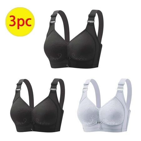 LLYWEY Plus Size Bras for Women Push up Discounts Bra No Underwire Ladies Training Bra Style-658 Women Multiway Bra Feature Adult Female Push up Sports Bras Black 36B