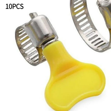 

BAMILL 10 *Jubilee Clips Stainless Steel Hose Clips Plastic Handle Worm Drive HoseClips