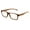 Matte Brown, variant on Men Rectangular Progressive Reading Glasses - No Line Clear on Top Bifocal Reader - Wood Grain Printed Temple ZT114 +1.25