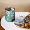 thumbnail image 3 of 12oz Coffee Tumblers Dog Pattern with Pioneer Flower Background Stainless Steel Vacuum Insulated Travel Tumbler Coffee Cups Mug with Lid and Straw with Cleaning Brush for Cold & Hot Drinks, 3 of 5