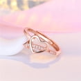 thumbnail image 2 of Anillos para mujer, regalos para mujer, moda, genial y misterioso, con circonitas cúbicas en forma de corazón, giros exteriores, maravilloso regalo, anillo hueco., 2 of 4