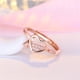 thumbnail image 2 of Anillos para mujer, regalos para mujer, moda, genial y misterioso, con circonitas cúbicas en forma de corazón, giros exteriores, maravilloso regalo, anillo hueco., 2 of 4