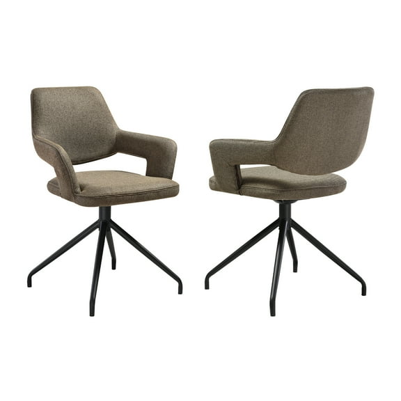 Swivel Dining Chairs Set of 2 - Upholstered Accent Chairs with Metal Legs - Modern Kitchen Chairs