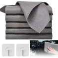 thumbnail image 1 of Thickened Magic Cleaning Cloth, Streak Free Magic Cleaning Wipes, Thickened Magics Cleaning Cloth, Window, Kitchen, Car - Reusable, Streak-Free, Lint-Free Multipurpose Cleaning Rags(5, Gray), 1 of 7