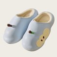 thumbnail image 4 of Blue Ladies Slippers Thick Sole Waterproof For Indoor Home Warm Comfort For Winter With Non-Slip Design And Cozy Lining For Everyday Home Use Size 40, 4 of 6