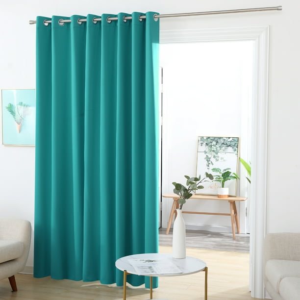Deconovo Decorative Grommet Blackout Curtains 1 Panel Wide Width Thermal Insulated Room Darkening Window Curtain For Bedroom 100x84 Inch Turquoise D Com Deconovo Decorative Grommet Blackout, Wide Width Grommet Blackout Curtains