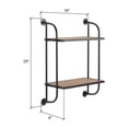 thumbnail image 5 of Aspire Home Accents 8 in x 18 in 2-Tier Distressed Floating Shelf, 5 of 5