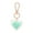 Green, variant on Mightlink Keychain Pendant Fake Rose Decor Heart Shape Eternal Flower Stainless Clip Shoulder Bag Decoration Pendant Keyring Pendant