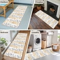 thumbnail image 5 of Yellow Grey Botanical 2'x6' Runner Rugs for Hallway Kitchen Bedside Non Slip Washable, Spring Floral Summer Farmhouse Entryway Rug Runners with Rubber Backing, Long Carpet Runner for Laundry Room, 5 of 8
