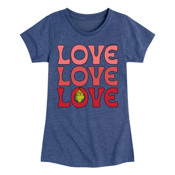 The Grinch - Grinch Love Stack - Toddler & Youth Girls Short Sleeve Graphic T-Shirt