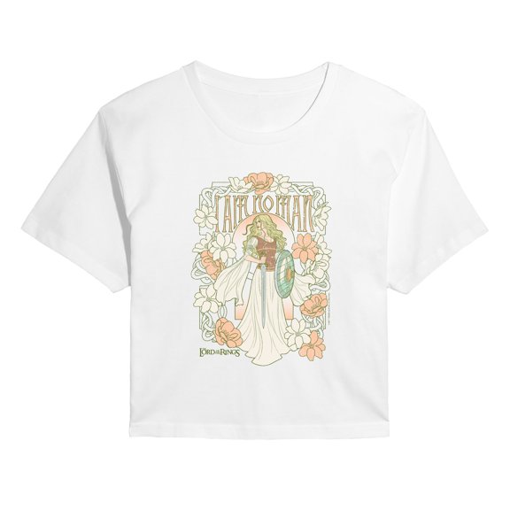 Lord of the Rings - I Am No Man - Juniors Cropped Graphic T-Shirt