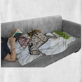 thumbnail image 6 of Animal Soft Flannel Fleece Blanket, Sketchy Horse Racing Theme Jockey Pony Stallion Riding on Field Retro Illustration, Cozy Plush for Indoor and Outdoor Use, 50" x 60", Multicolor, by Ambesonne, 6 of 6