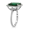 thumbnail image 2 of Galaxy Gold 4.70 Carat Total Weight 14K Solid White Gold Emerald with Natural Diamonds Halo Ring Brilliant Octagon Emerald Shape Cut Round Diamonds Anniversary Engagement Ring (8), 2 of 2